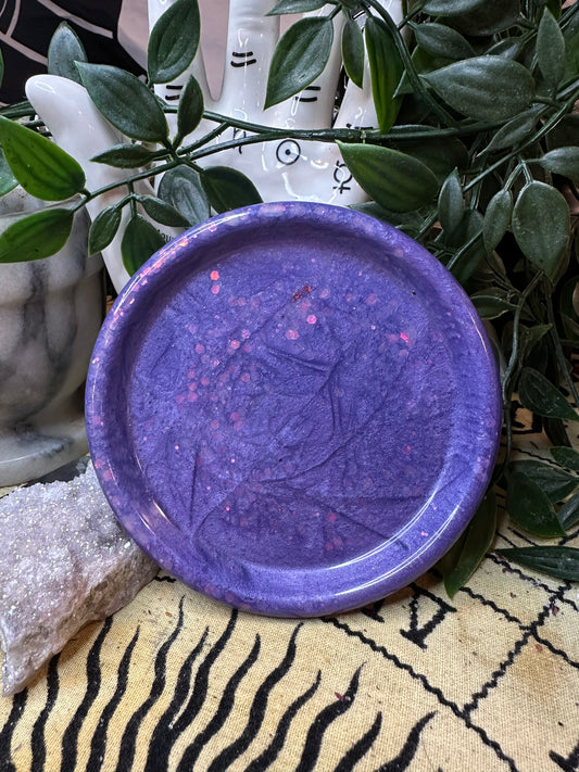 Purple Glitter Offering Dish